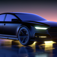 black car 3D
